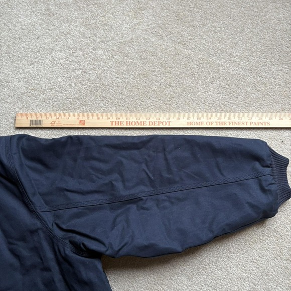 Carhartt Jacket Mens 4XL Dark Navy Loose Fit Duck Insulated Hooded Active 103940 - Picture 13 of 13